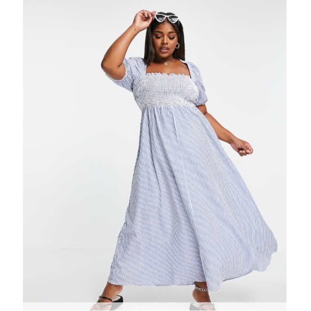 ASOS design curve cottage core maxi dress